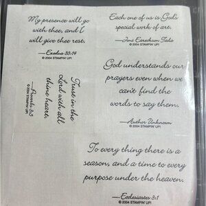 Stampin’ Up! Words of Wisdom Faith-Based Religious Quotes Wood Stamps